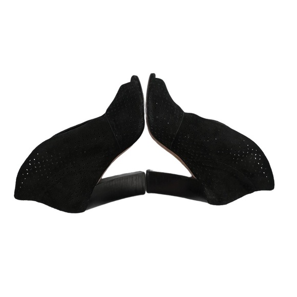 VC John Camuto Black Bree Peep Toe Heeled Plunge Ankle Boots Size 6 Women's - Picture 6 of 8